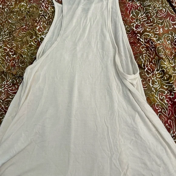 Volcom White Ribbed High Neck Racerback Tank - Picture 3 of 3